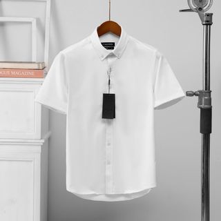 Áo Sơ Mi Nam Tay Ngắn Cotton Cao Cấp. Thấm hút tốt, chống nhăn, mềm mịn