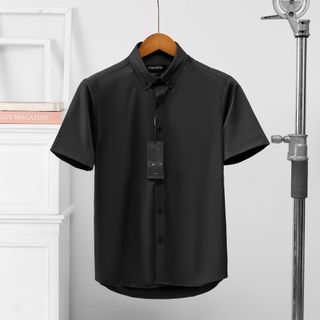 Áo Sơ Mi Nam Tay Ngắn Cotton Cao Cấp. Thấm hút tốt, chống nhăn, mềm mịn