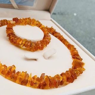 Bộ hổ phách thô tự nhiên