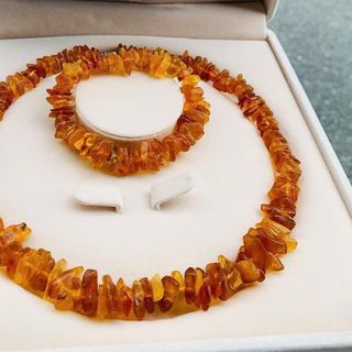 Bộ hổ phách thô tự nhiên