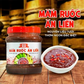 MẮM RUỐC TỎI ỚT ĂN LIỀN NGUYÊN LIỆU TƯƠI THƠM NGON ĐẶC BIỆT LÀNG CHÀI XƯA MẮM RUỐC TỎI ỚT HŨ 400G