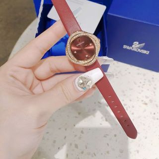 XẢ KHO ĐỒNG HỒ NỮ CAO CẤP XWAROSKI ĐỎ