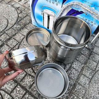 CẶP LỒNG INOX, CÀ MEN GIỮ NHIỆT 2L NẮP BÁT