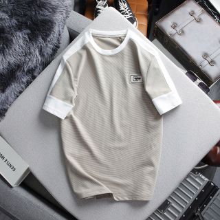 Áo Phông Nam Phối Màu Thanh Lịch - Chất Vải Thun Gân Quảng Châu