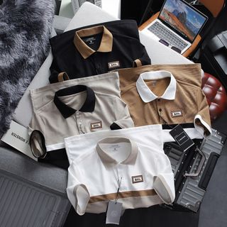 Áo Thun Polo Nam Cao Cấp, Thun Gân Quảng Châu Phối Màu Cao Cấp