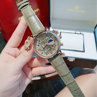SALE BỎ MẪU ĐỒNG HỒ NAM TRUNG CẤP BATEK PHILIP DÂY DA MẶT TRÒN