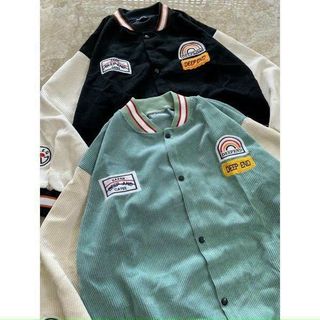Áo khoác bomber nam nữ jacket nhung tăm dày dặn chất nỉ tăm thêu cầu vồng hot hit form to rộng unisex