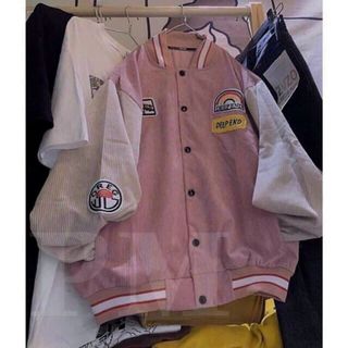 Áo khoác bomber nam nữ jacket nhung tăm dày dặn chất nỉ tăm thêu cầu vồng hot hit form to rộng unisex