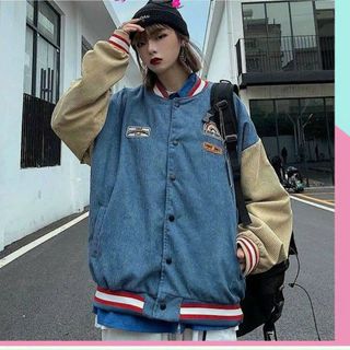 Áo khoác bomber nam nữ jacket nhung tăm dày dặn chất nỉ tăm thêu cầu vồng hot hit form to rộng unisex