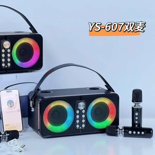 Loa kèm mic hát karaoke ys607 - 2 mic giá sỉ