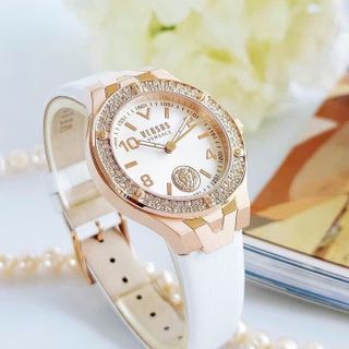 ĐỒNG HỒ NỮ CHÍNH HÃNG VESUS  MẶT TRÒN DÂY CAO SU