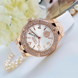 ĐỒNG HỒ NỮ CHÍNH HÃNG VESUS  MẶT TRÒN DÂY CAO SU