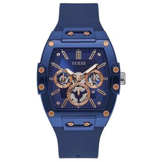 ĐỒNG HỒ NAM CAO CẤP GUET MẶT CHỮ NHẬT CHONOGRAP DÂY SILICONE