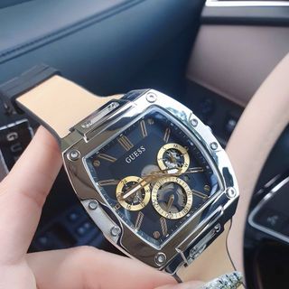 ĐỒNG HỒ NAM CAO CẤP GUET MẶT CHONOGRAP DÂY NÂU NHẠT
