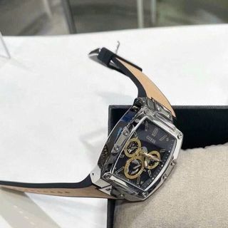 ĐỒNG HỒ NAM CAO CẤP GUET MẶT CHONOGRAP DÂY NÂU NHẠT