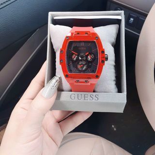ĐỒNG HỒ NAM CAO CẤP GUET MẶT CN CHONOGRAP DÂY CAO SU ĐỎ