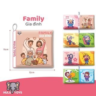 Sách Vải Cho Bé Sơ Sinh, Bộ Sách Vải Song Ngữ Cho Bé Phát Triển Thị Giác Trí Não Toàn Diện