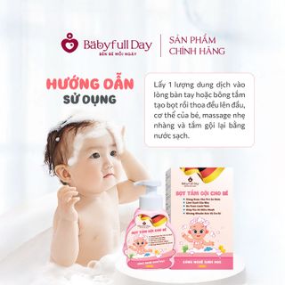 Bọt tắm gội cho bé công nghệ sinh học Babyfull Day 500ml