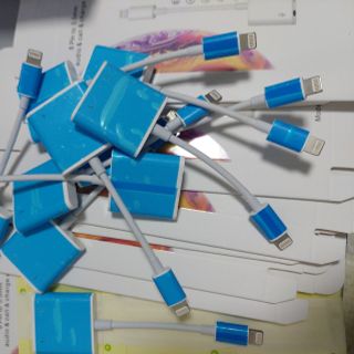 Jack livestream 2trong1 chuyển đổi lightning sang 3.5mm&sạc