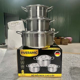 Nồi Inox Bộ 3 Cái Fiveramic