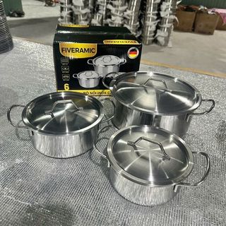 Nồi Inox Bộ 3 Cái Fiveramic