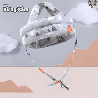 Mũ Bảo Vệ Đầu Cho Bé 100% Cotton, Tập Bò Cho Bé 5-36 Tháng Bảo Vệ Đầu An Toàn