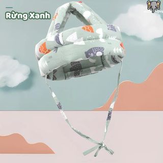 Mũ Bảo Vệ Đầu Cho Bé 100% Cotton, Tập Bò Cho Bé 5-36 Tháng Bảo Vệ Đầu An Toàn