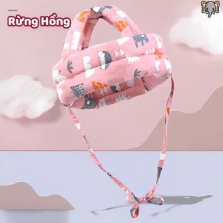 Mũ Bảo Vệ Đầu Cho Bé 100% Cotton, Tập Bò Cho Bé 5-36 Tháng Bảo Vệ Đầu An Toàn