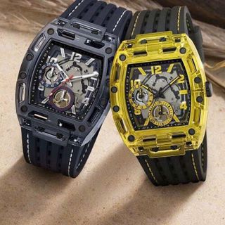 ĐỒNG HỒ NAM CAO CẤP GUET CHỮ NHẬT NIỀNG TRONG SUỐT