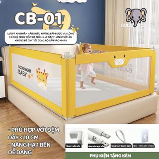 Thanh Chắn Giường Cao Cấp 2025, Thanh Chắn Giường Nâng Hạ Một Bên An Toàn Cho Bé