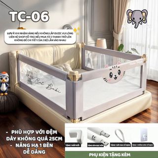 Thanh Chắn Giường Cao Cấp 2025, Thanh Chắn Giường Nâng Hạ Một Bên An Toàn Cho Bé