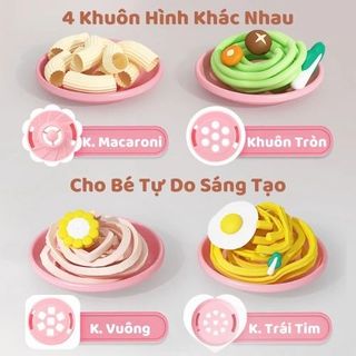 Bộ Đồ Chơi Đất Sét Nấu Ăn, Đất Nặn Tạo Hình Kích Thích Sáng Tạo, An Toàn Cho Bé