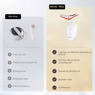 Máy massage cổ & mặt 7 trong 1 Liệu pháp làm đẹp bằng ánh sáng đỏ, dụng cụ tạo đường nét