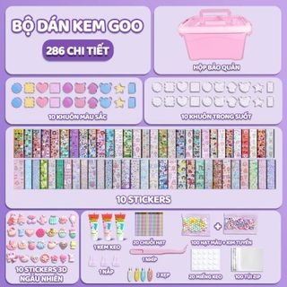 Bộ Kem Keo Dán Thẻ Goo 826 Chi Tiết, Đồ Chơi DIY, Handmade, Thủ Công, Dán Sticker