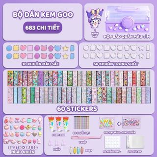 Bộ Kem Keo Dán Thẻ Goo 826 Chi Tiết, Đồ Chơi DIY, Handmade, Thủ Công, Dán Sticker