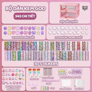 Bộ Kem Keo Dán Thẻ Goo 826 Chi Tiết, Đồ Chơi DIY, Handmade, Thủ Công, Dán Sticker