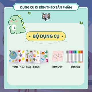 Sổ Vẽ Tự Xoá Graffiti Cho Bé, Vở Vẽ Mẫu Mới Tặng Kèm Bút Và Bông Lau
