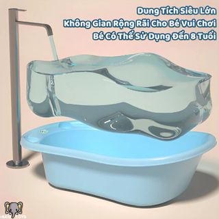 (Xả kho) Chậu Tắm Cao Cấp Cho Bé Có Van Thoát Nước, Thau Tắm Cho Bé Sơ Sinh