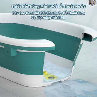 (Xả kho) Chậu Tắm Cao Cấp Cho Bé Có Van Thoát Nước, Thau Tắm Cho Bé Sơ Sinh
