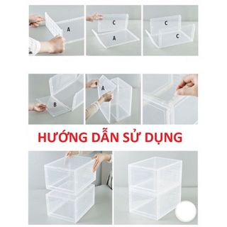 Hộp Đựng Giày Nhựa Cứng Cửa Nam Châm Trong Suốt Lắp Ráp Thông Minh - SONGANH