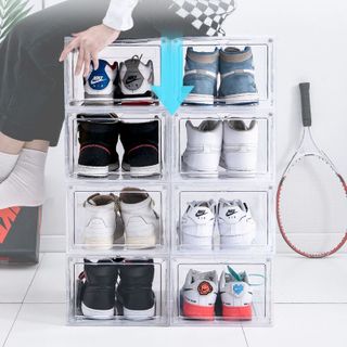 Hộp Đựng Giày Nhựa Cứng Cửa Nam Châm Trong Suốt Lắp Ráp Thông Minh - SONGANH
