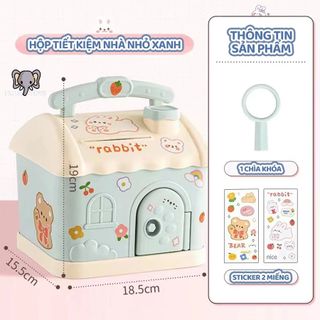 Hộp Tiết Kiệm Cho Bé, Đồ Chơi Ống Tiết Kiệm Kèm Khoá, Quà Tặng Dễ Thương Cho Bé