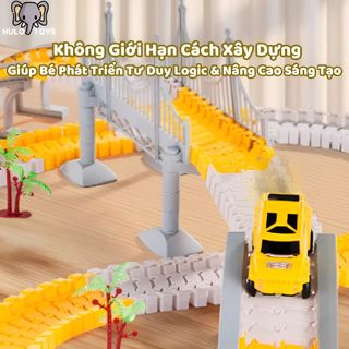 Bộ Đồ Chơi Ô Tô Đường Sắt Kỹ Thuật Điện Ô Tô Đường Sắt Lắp Ráp Đồ Chơi Trẻ Em