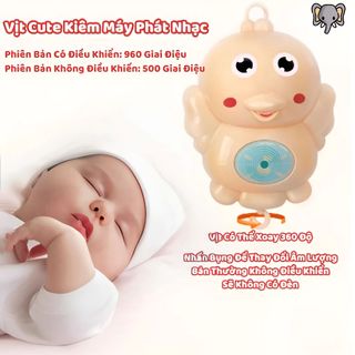 Treo Nôi Cho Bé Nhiều Màu Sắc Kèm Điều Khiển Nâng Cấp Phát Nhạc Và Ánh Sáng