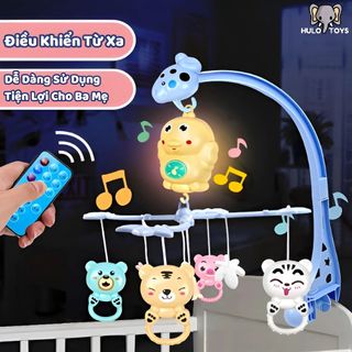 Treo Nôi Cho Bé Nhiều Màu Sắc Kèm Điều Khiển Nâng Cấp Phát Nhạc Và Ánh Sáng