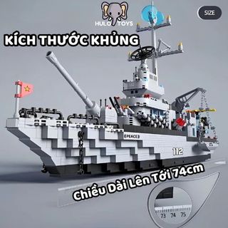 Đồ Chơi Lắp Ráp Tàu Chiến SIZE 74CM Cho Bé Từ 6 Tuổi Sáng Tạo, Xếp Hình Lớn