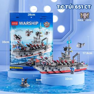Đồ Chơi Lắp Ráp Tàu Chiến SIZE 74CM Cho Bé Từ 6 Tuổi Sáng Tạo, Xếp Hình Lớn