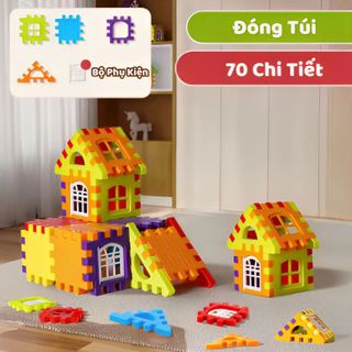 Đồ Chơi Lắp Ghép Khối Xây Dựng 3D Xếp Hình, 210 Chi Tiết, Đồ Chơi Giáo Dục, DIY, Sáng Tạo