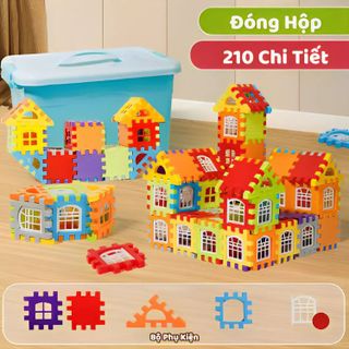 Đồ Chơi Lắp Ghép Khối Xây Dựng 3D Xếp Hình, 210 Chi Tiết, Đồ Chơi Giáo Dục, DIY, Sáng Tạo
