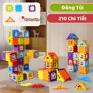 Đồ Chơi Lắp Ghép Khối Xây Dựng 3D Xếp Hình, 210 Chi Tiết, Đồ Chơi Giáo Dục, DIY, Sáng Tạo